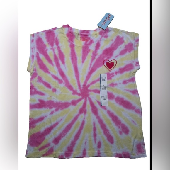 Cat & Jack Other - Cat & Jack Girls Short Sleeve Tie-Dye Graphic T-Shirt Size Large (10/12)